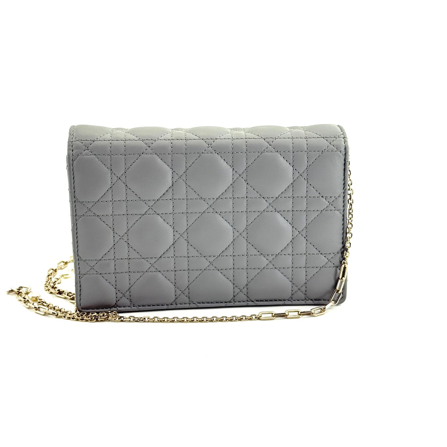 Dior - Daily Cannage Chain Shoulder Bag - Lambskin leather - Cloud Mist Blue - (mini)