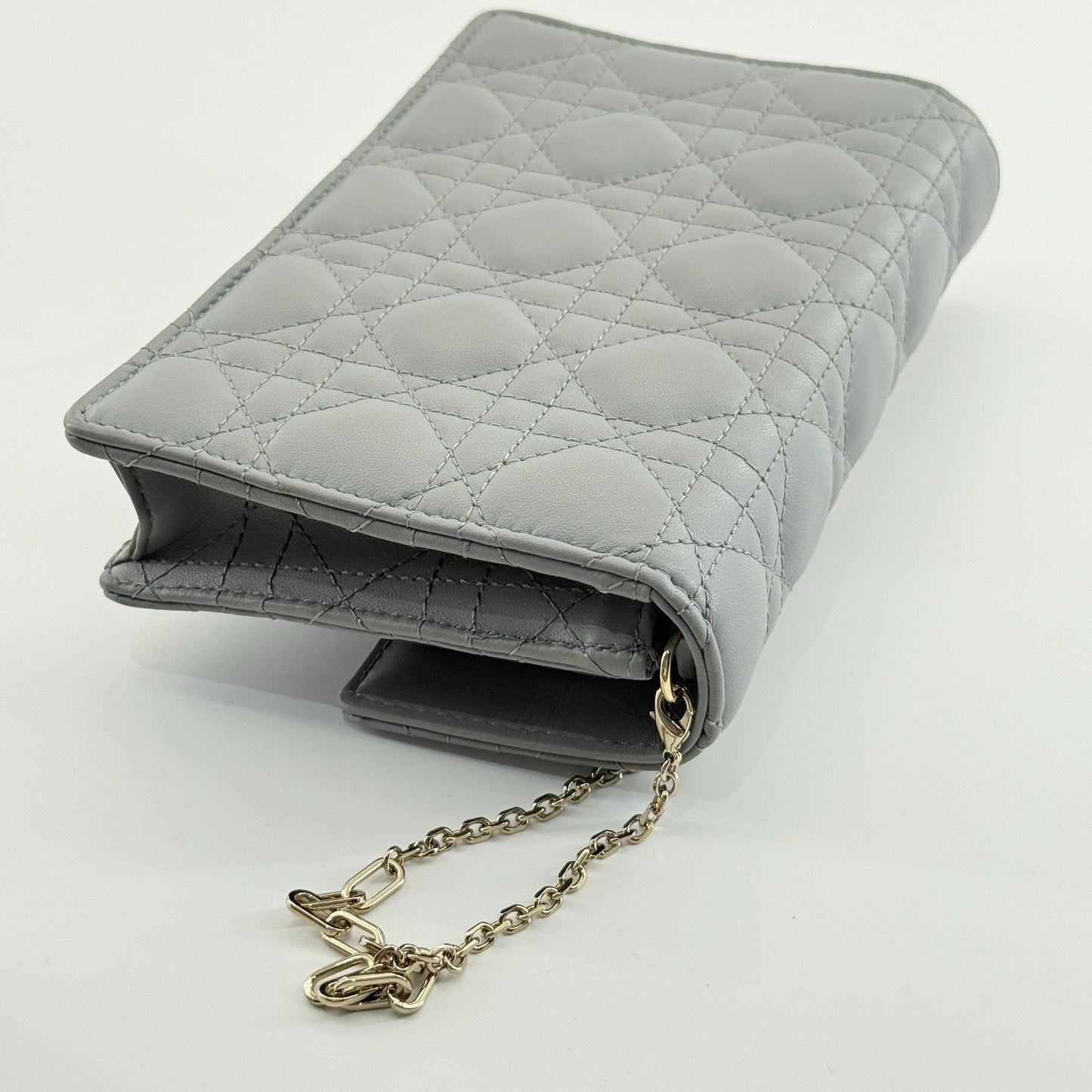 Dior - Daily Cannage Chain Shoulder Bag - Lambskin leather - Cloud Mist Blue - (mini)