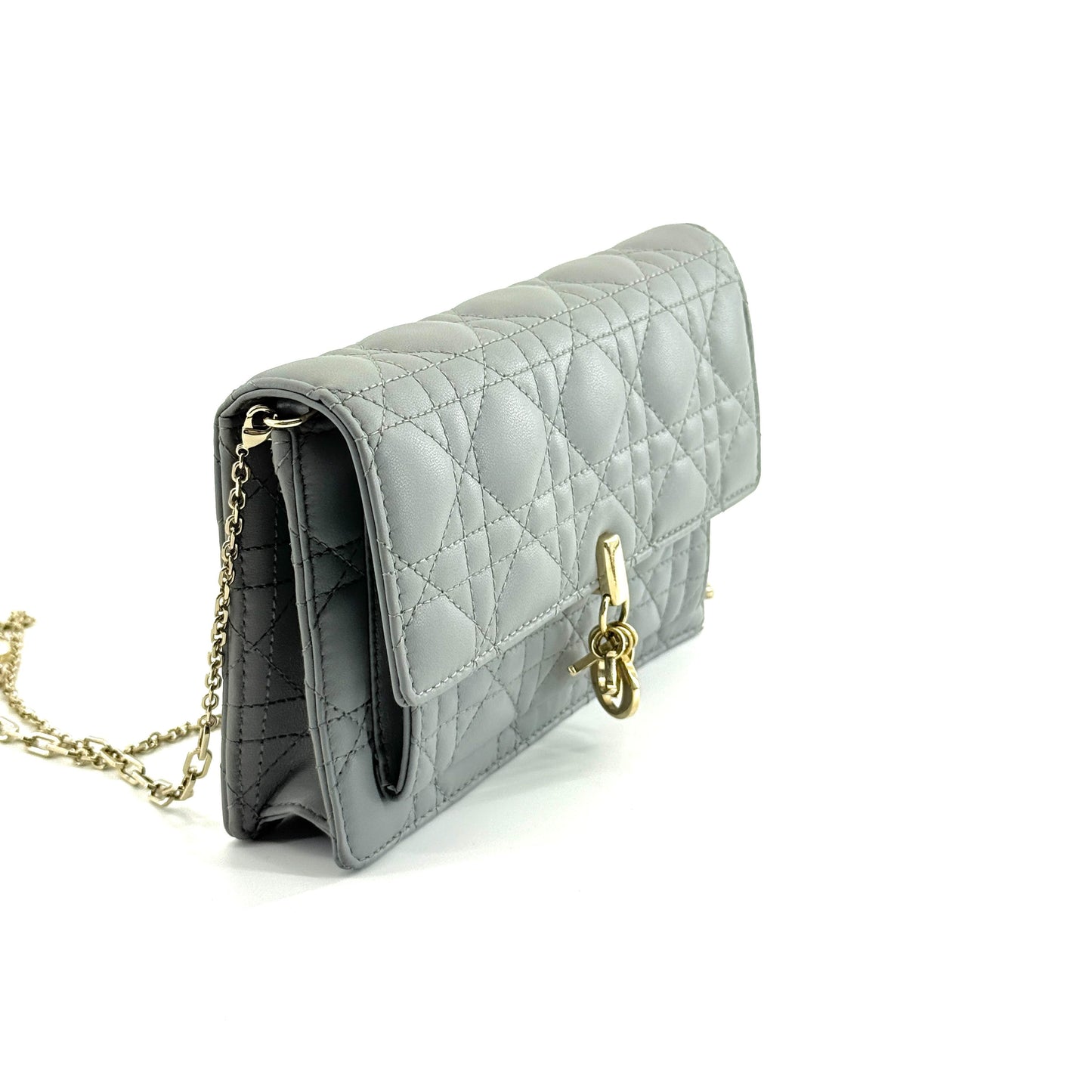 Dior - Daily Cannage Chain Shoulder Bag - Lambskin leather - Cloud Mist Blue - (mini)