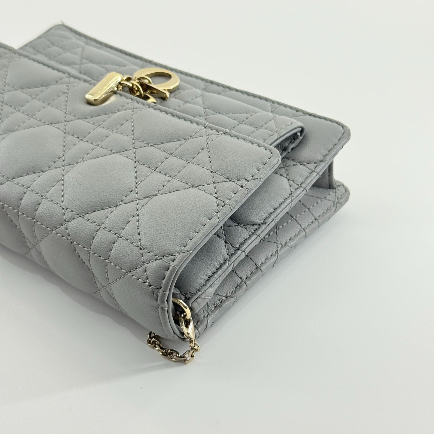 Dior - Daily Cannage Chain Shoulder Bag - Lambskin leather - Cloud Mist Blue - (mini)