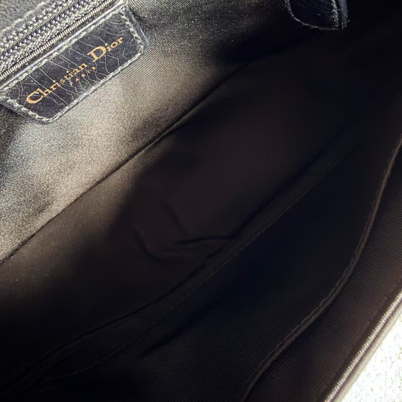 Dior - Dior Cannage Baguette Shoulder Bag - Smooth leather - Black - (mini)