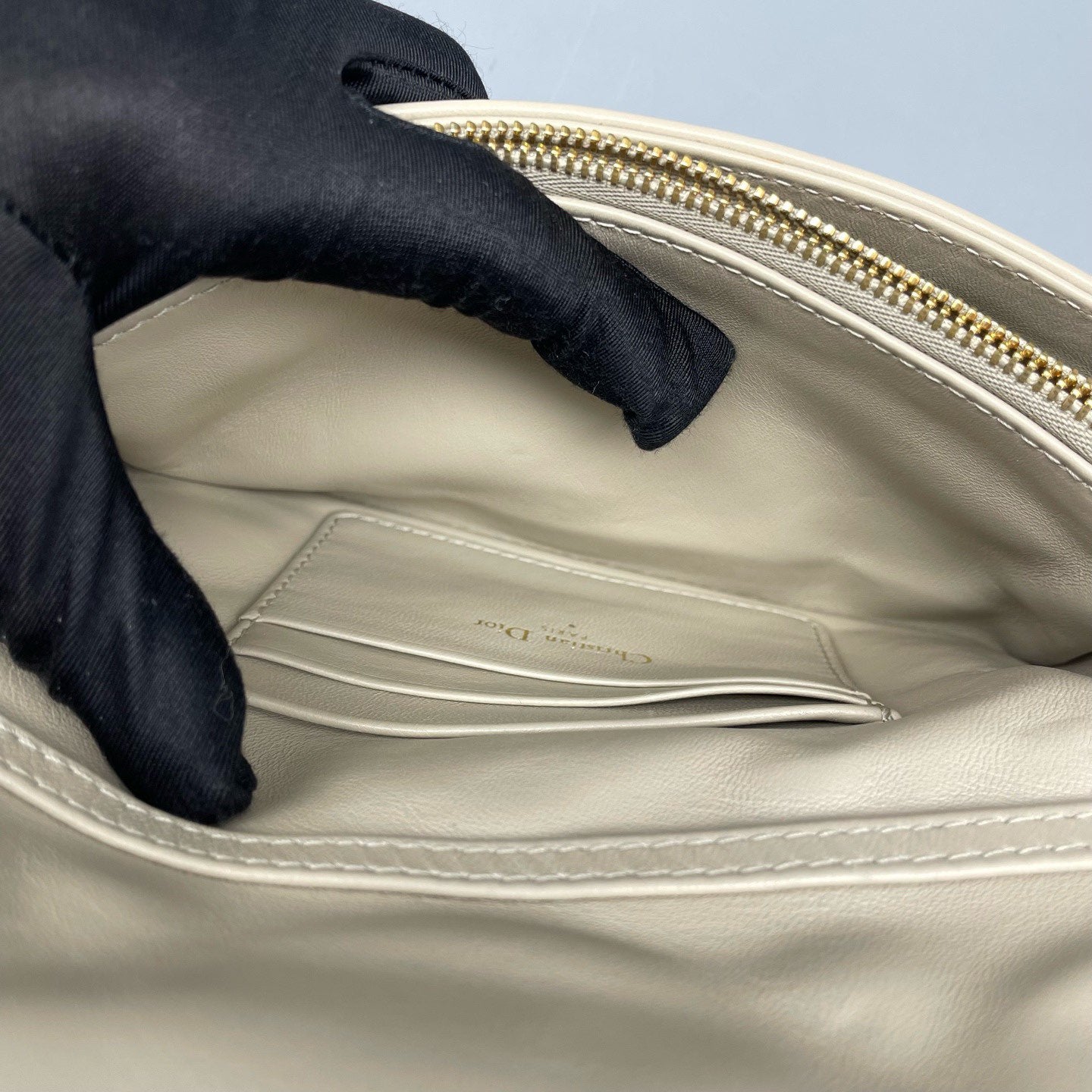 Dior - Dior Cloud Cannage Wallet on Chain - Lambskin leather - Beige - (mini)