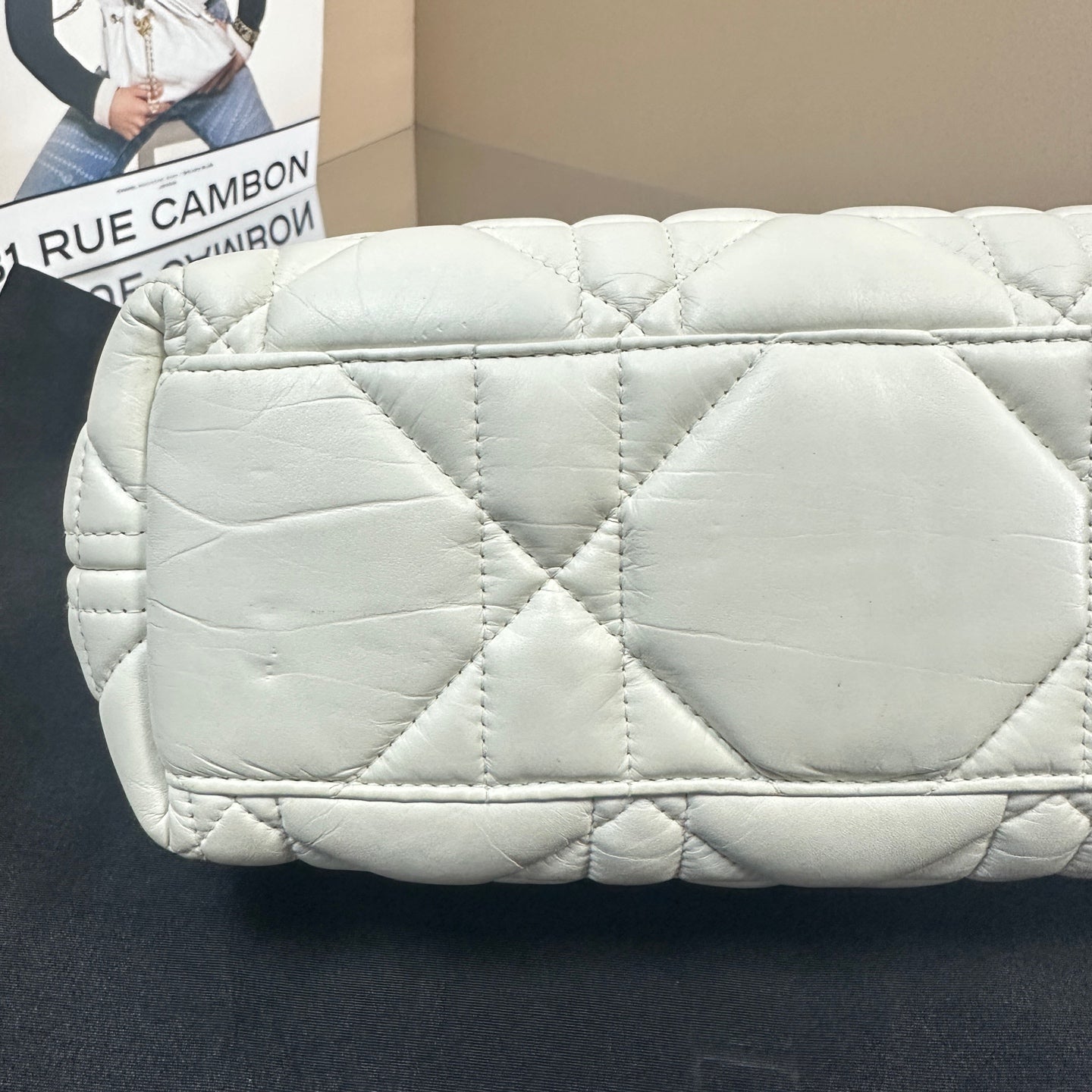 Dior - Dior Nomad Bag - Cowhide leather - White with Gold-Tone Hardware - (medium)