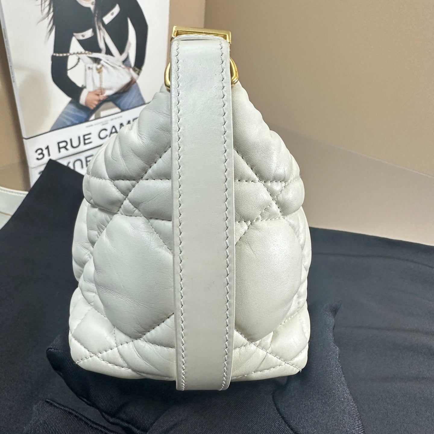 Dior - Dior Nomad Bag - Cowhide leather - White with Gold-Tone Hardware - (medium)