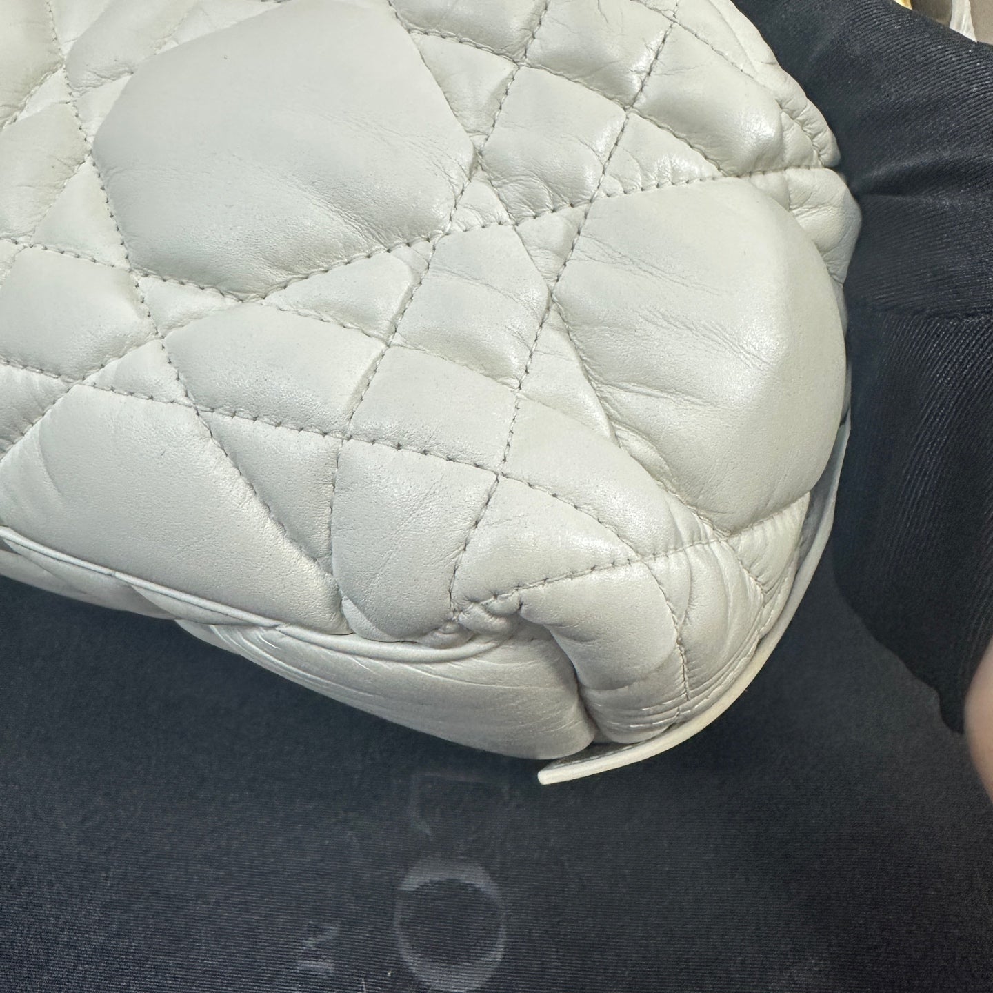 Dior - Dior Nomad Bag - Cowhide leather - White with Gold-Tone Hardware - (medium)