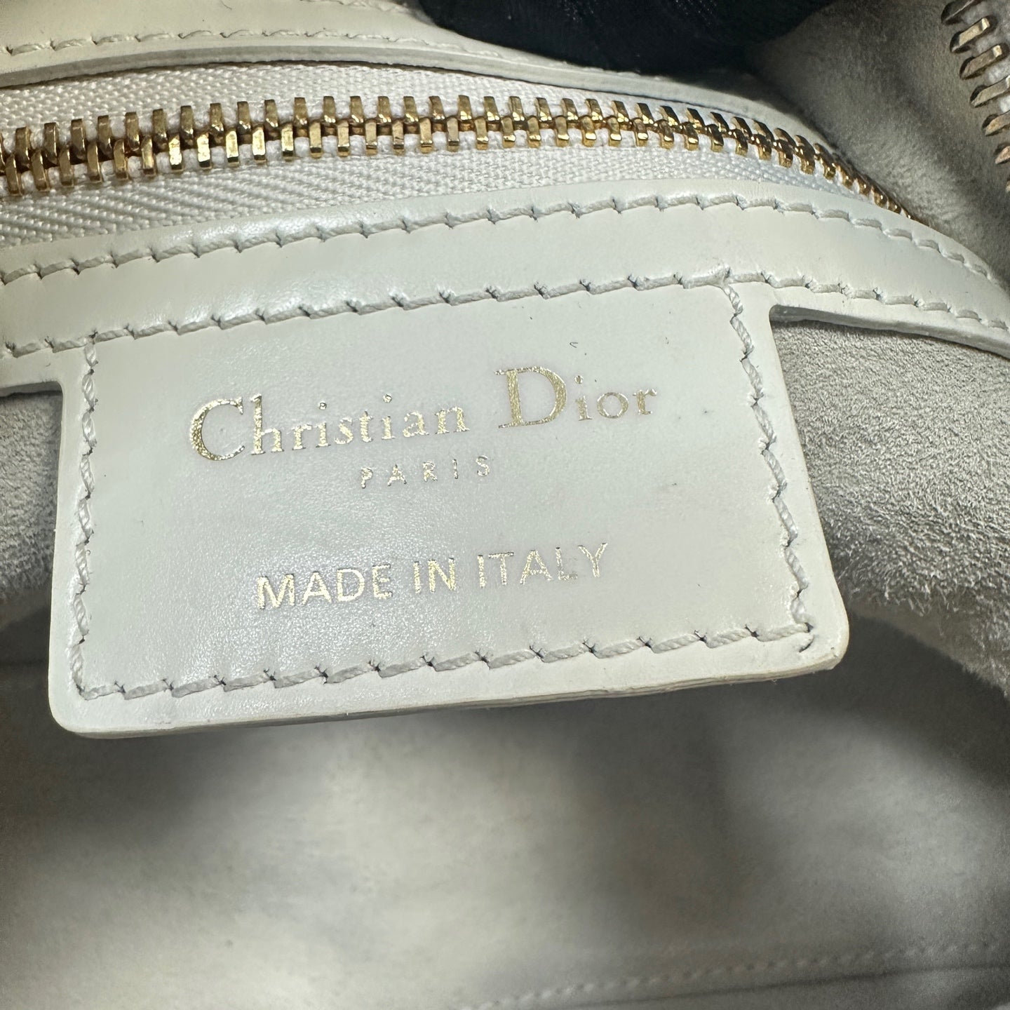 Dior - Dior Nomad Bag - Cowhide leather - White with Gold-Tone Hardware - (medium)