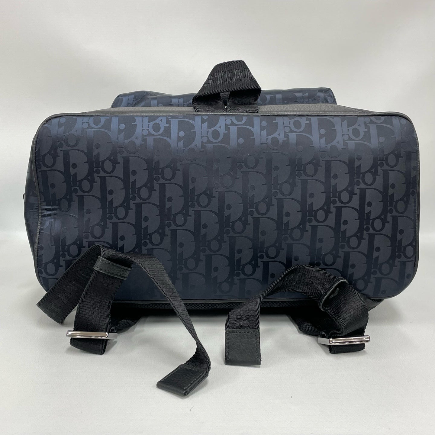 Dior - Dior Oblique Backpack - Coated Canvas and Grained Leather - Blue and Black - (Medium)