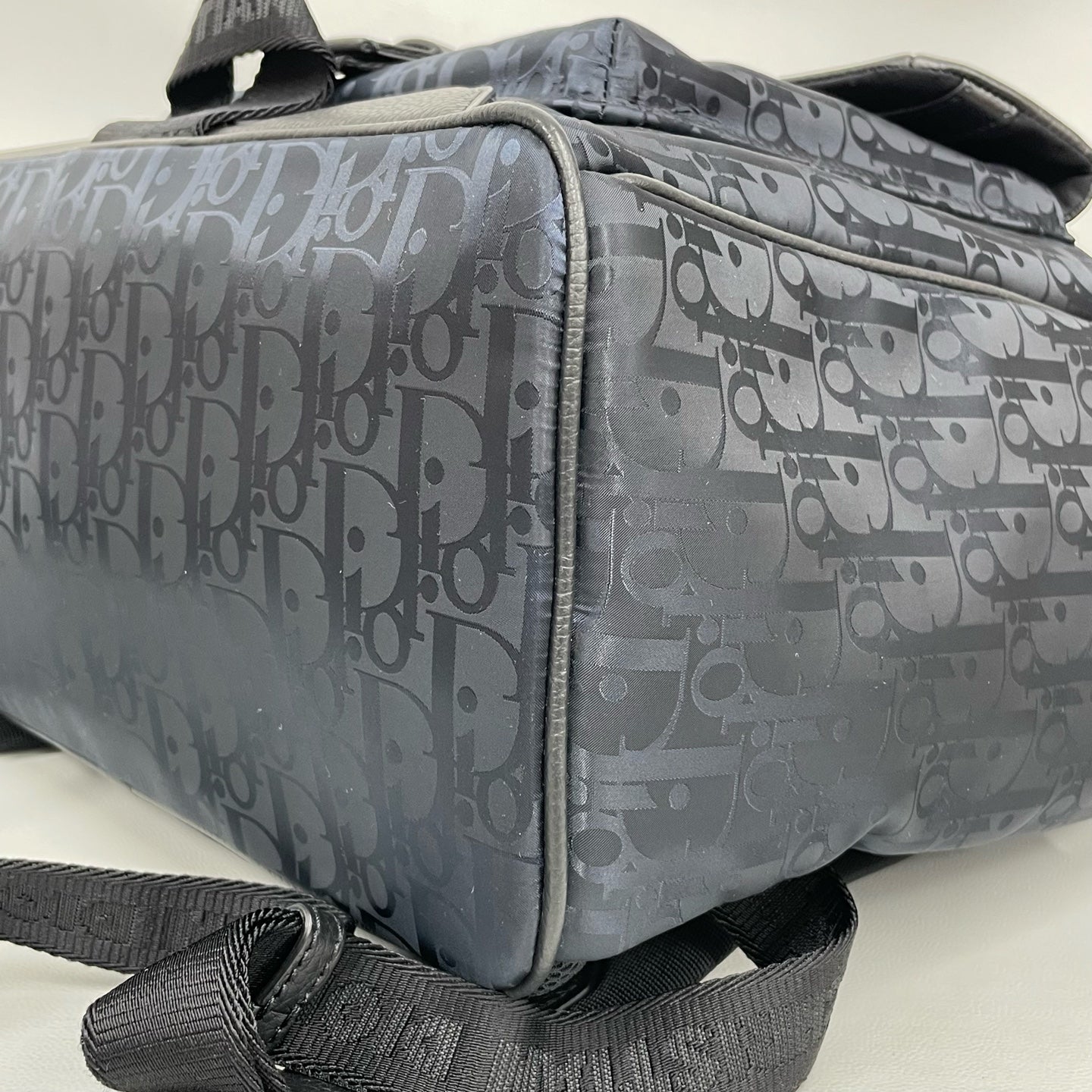Dior - Dior Oblique Backpack - Coated Canvas and Grained Leather - Blue and Black - (Medium)