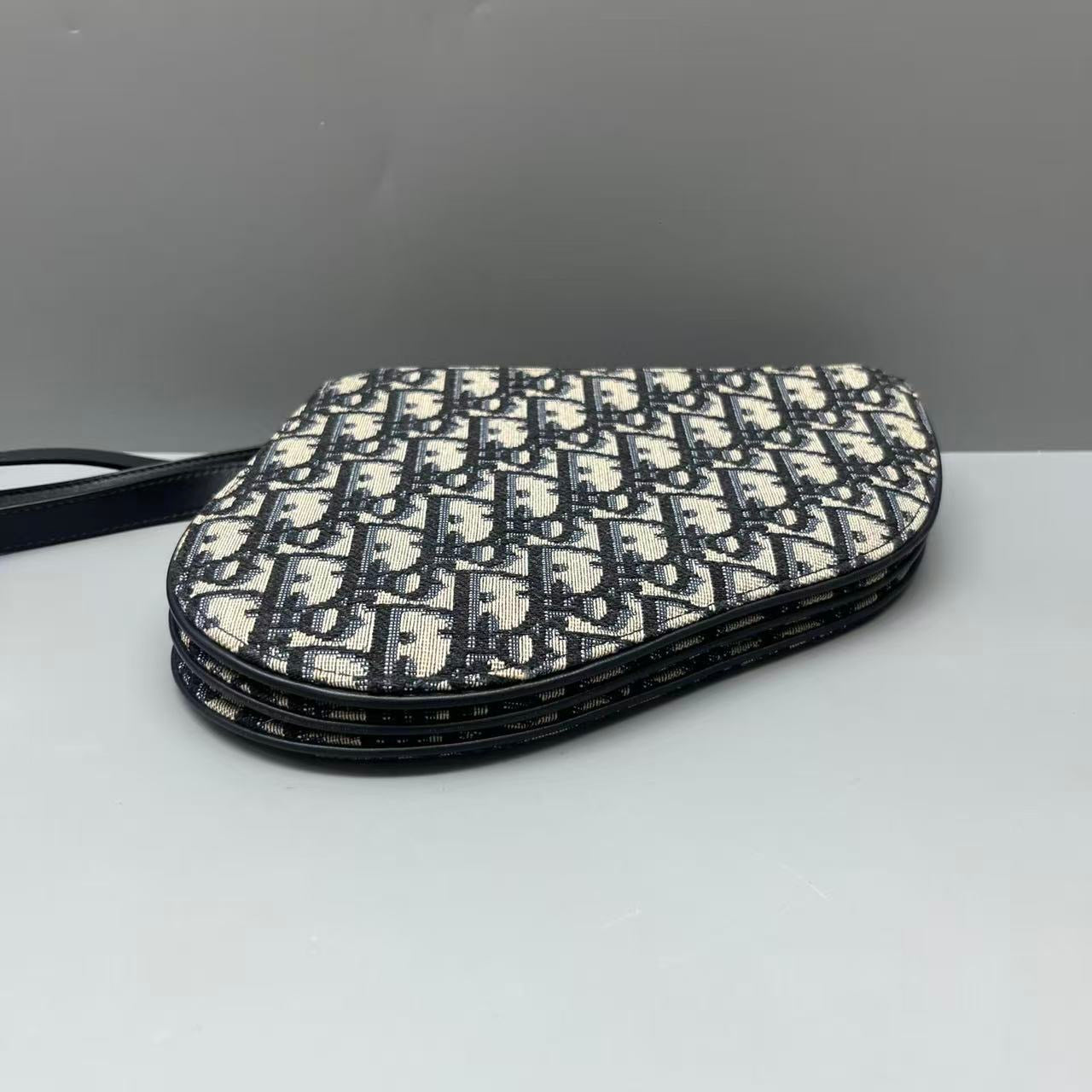 Dior - Dior Oblique Embroidered Saddle Pouch - Embroidered canvas with leather trim - Multicolour with black leather - (small)