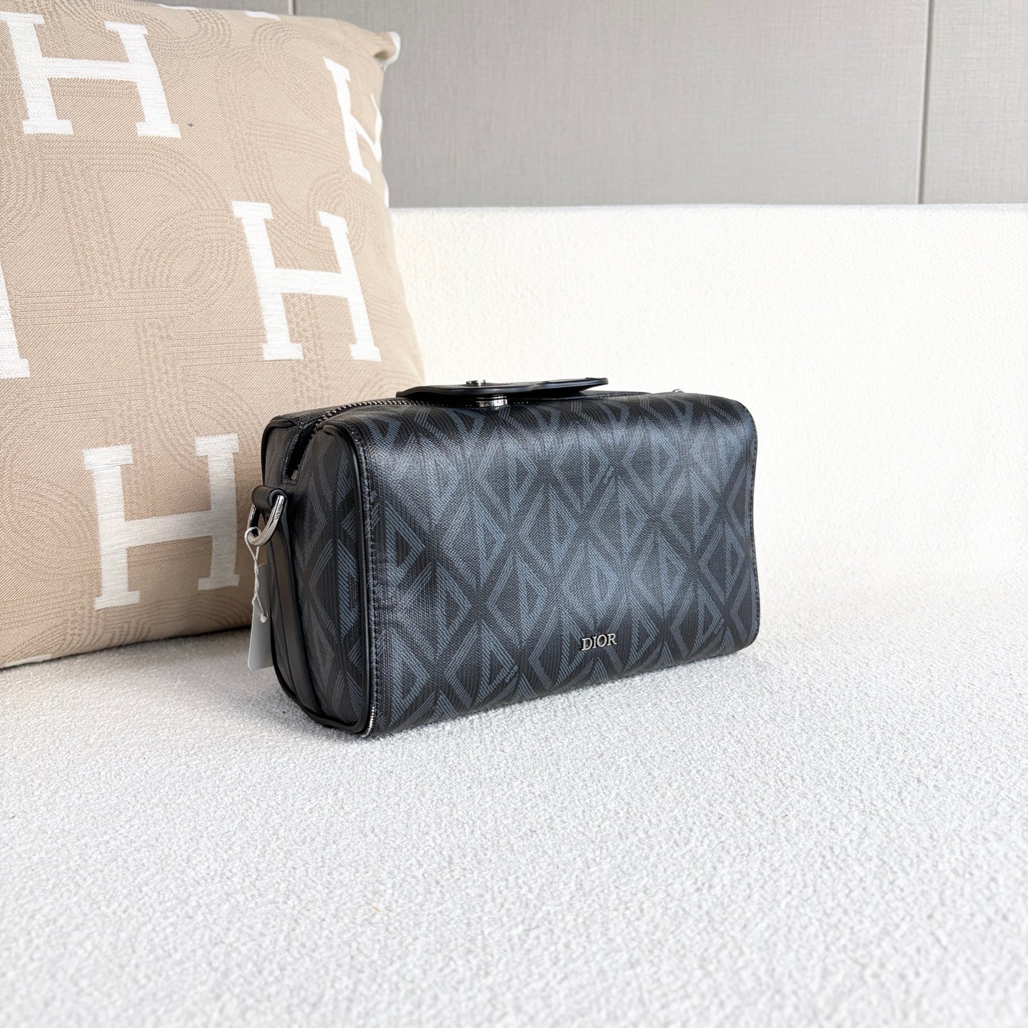 Dior - Dior Oblique Phantom Camera Bag - Dior Oblique canvas with leather trim - Black and Grey - (small)
