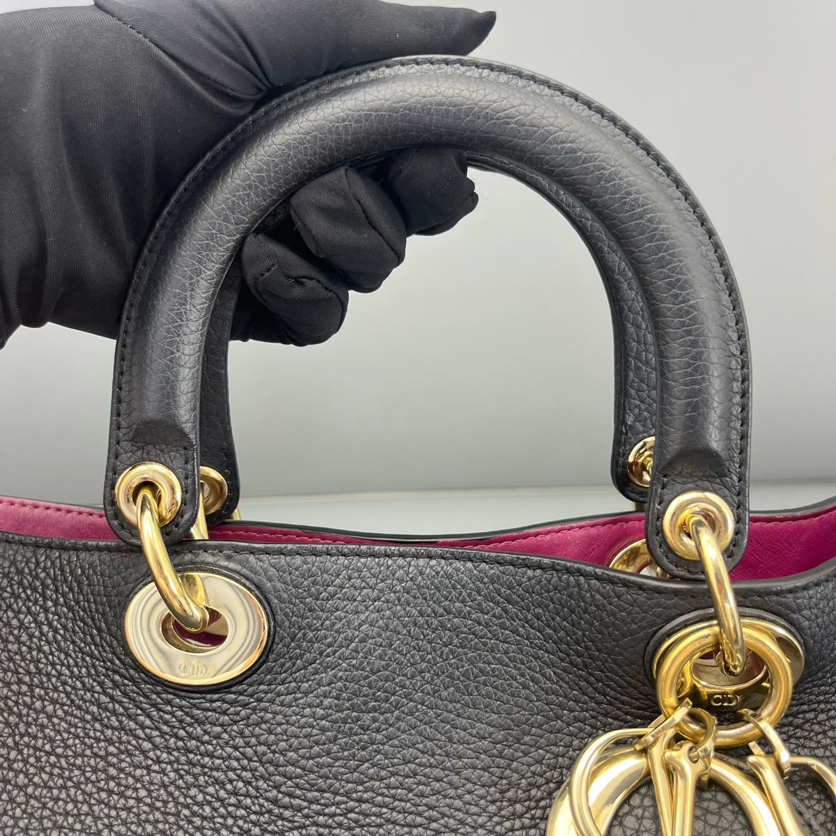 Dior - Dior Tote Bag with Pouch - Leather - Black - (large)