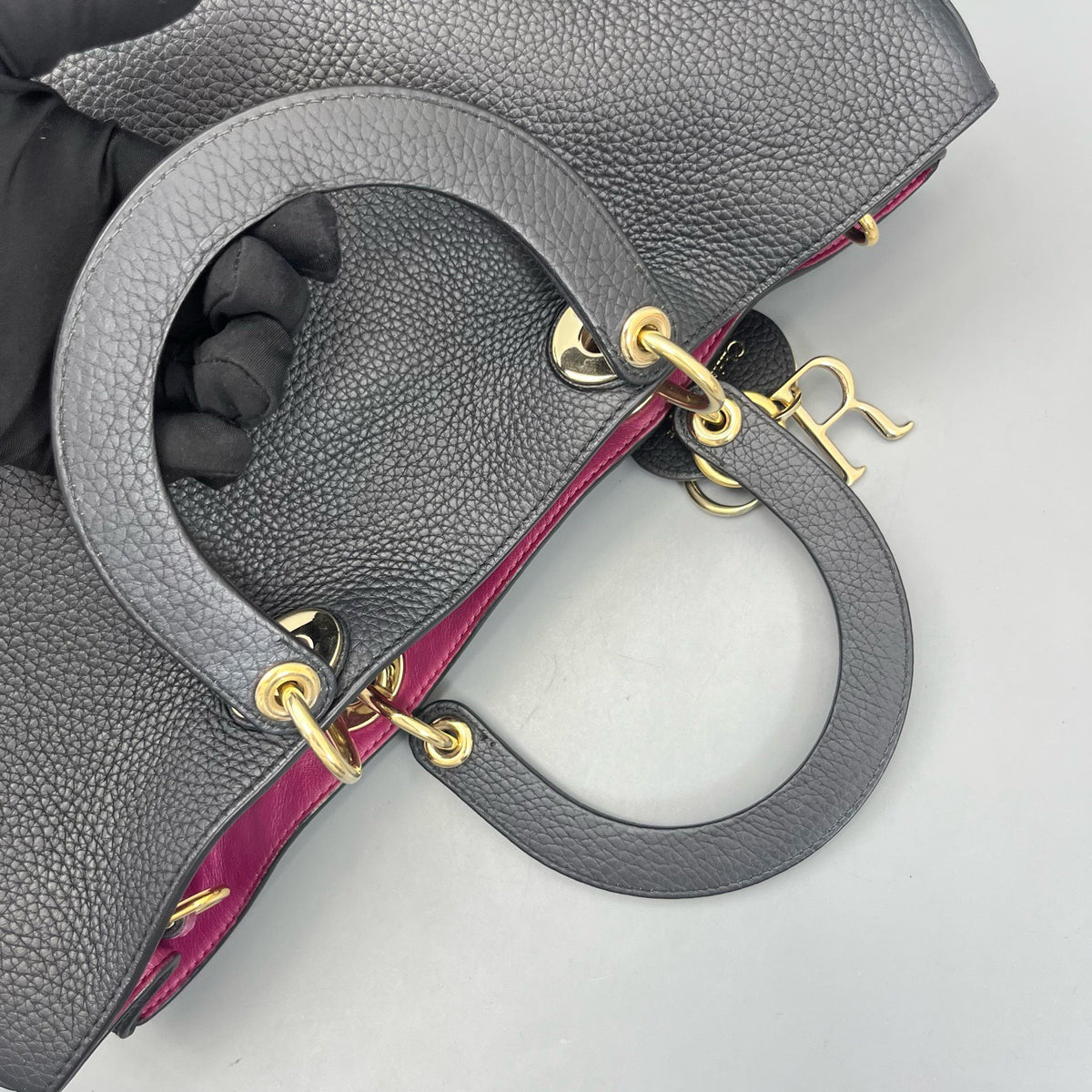 Dior - Dior Tote Bag with Pouch - Leather - Black - (large)