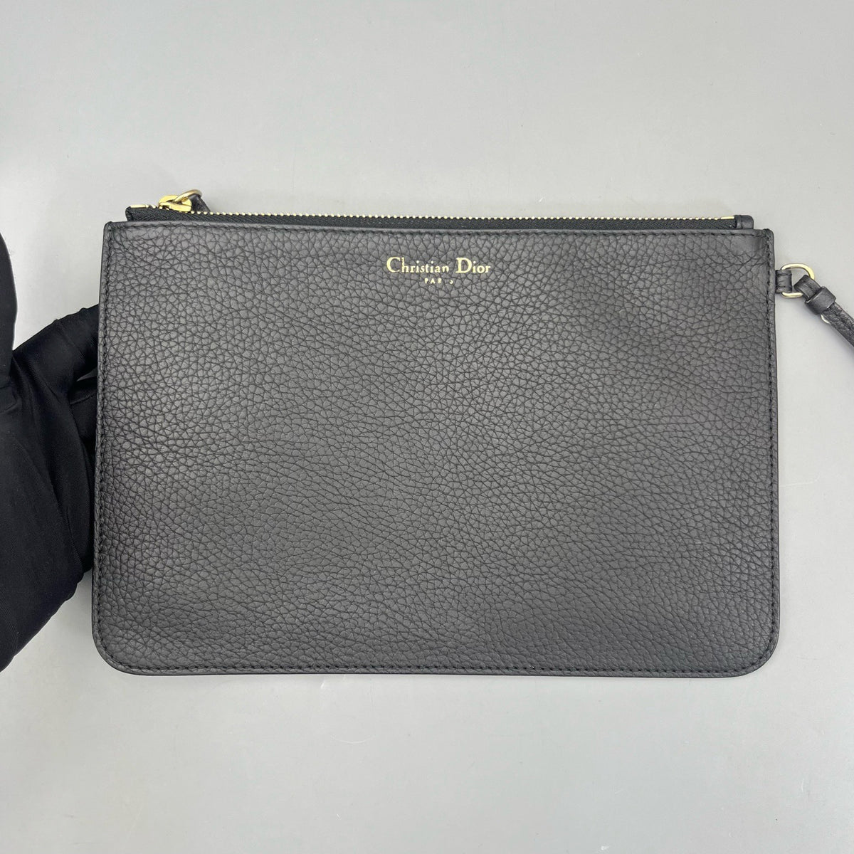 Dior - Dior Tote Bag with Pouch - Leather - Black - (large)