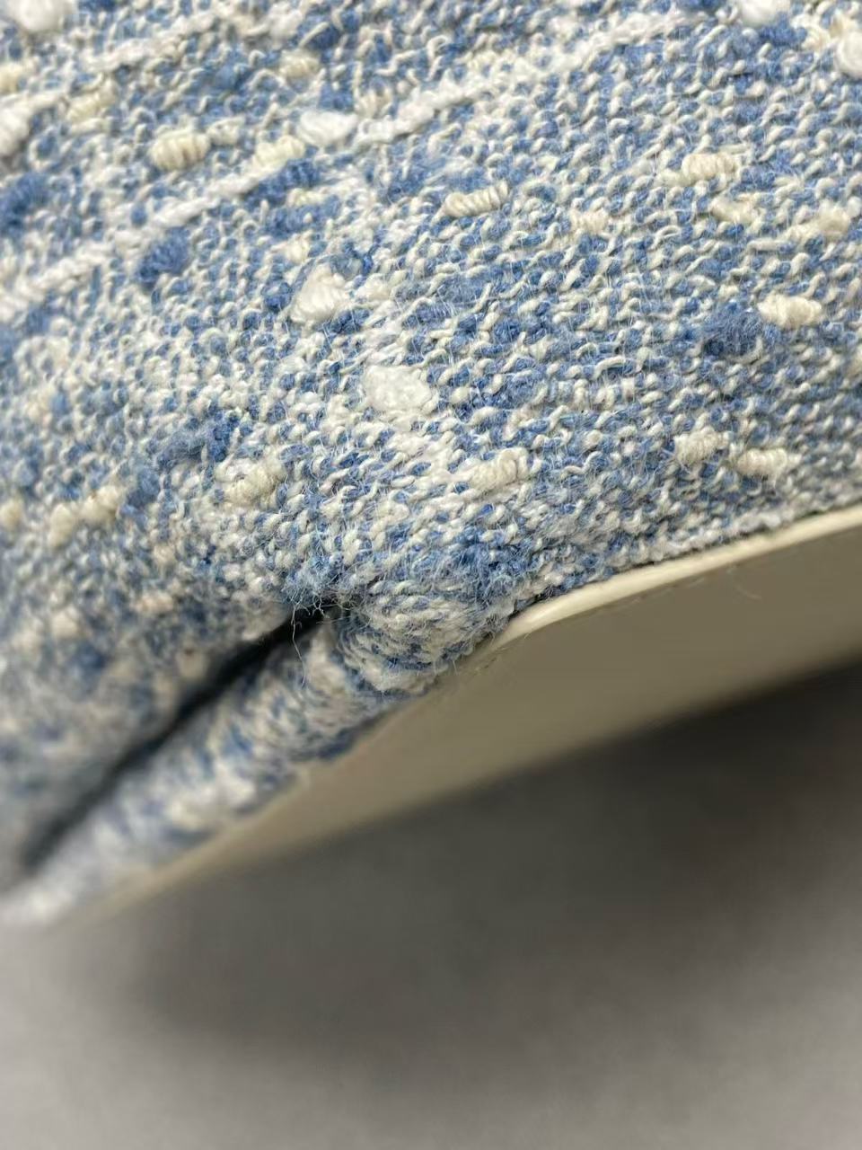 Dior - Dior Tote - Tweed and Leather - Multicolour (Blue and White) with Beige accents - (medium)