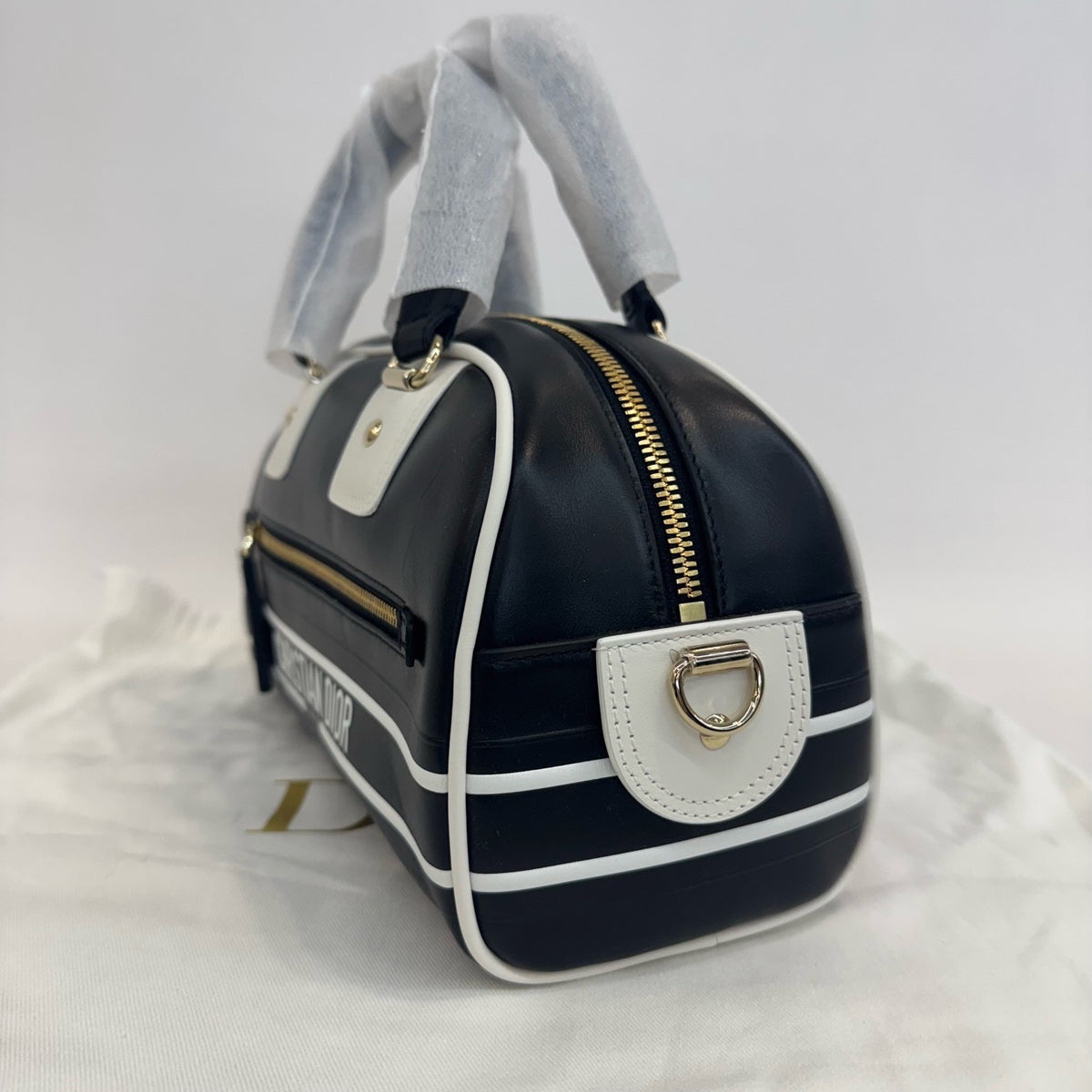 Dior - Dior Vibe Bowling Bag - Leather - Black - (small)