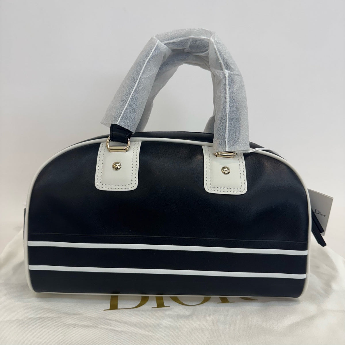 Dior - Dior Vibe Bowling Bag - Leather - Black - (small)