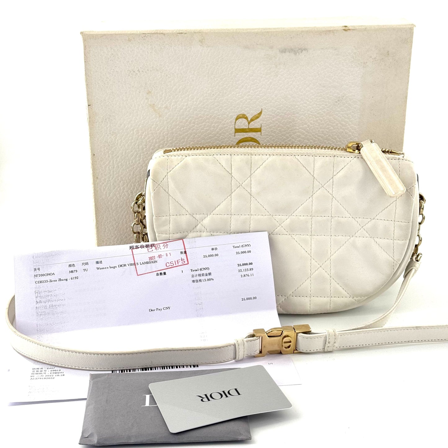 Dior - Dior Vibe Hobo - Leather - White - (Small)