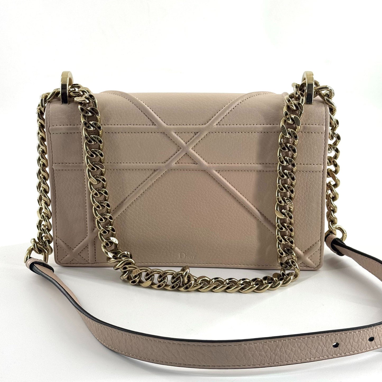 Dior - Diorama - Grained leather - Beige with Gold-Tone Hardware - (Small)