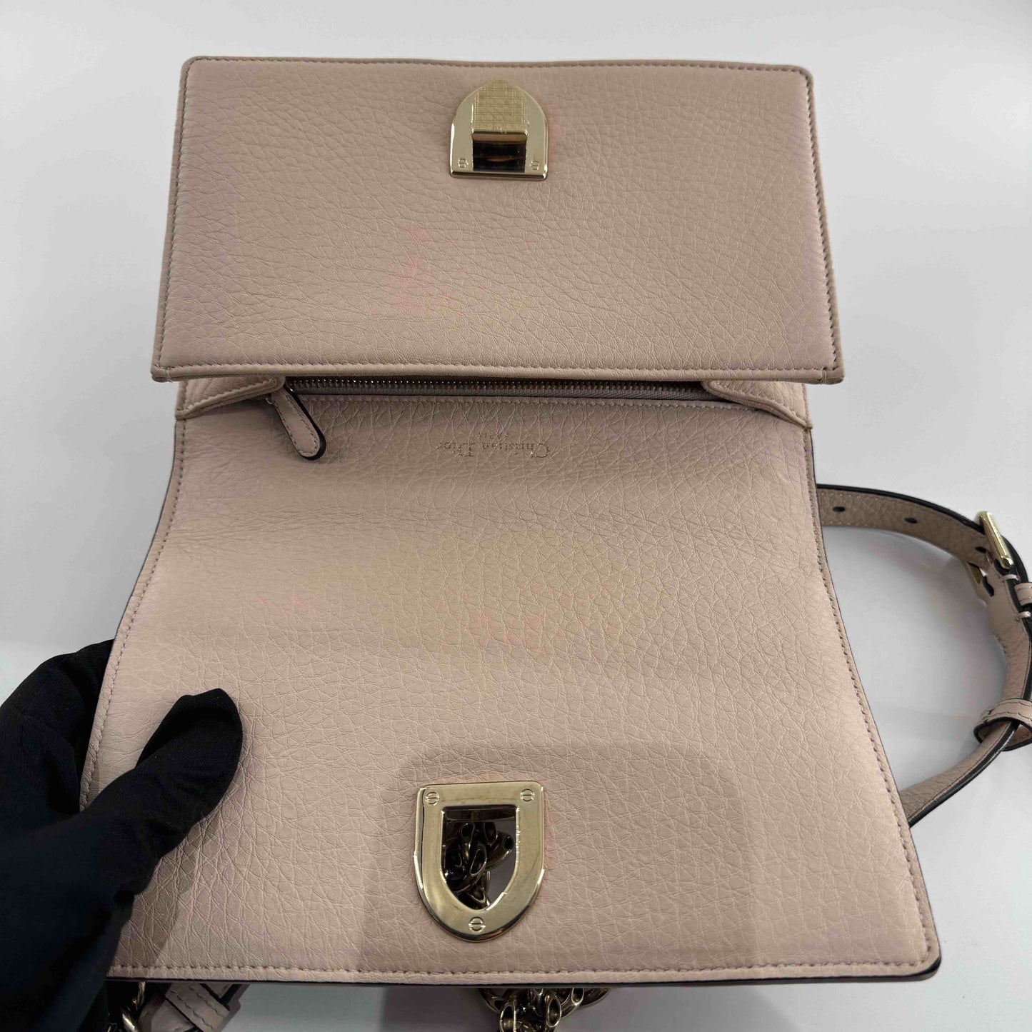 Dior - Diorama - Grained leather - Beige with Gold-Tone Hardware - (Small)