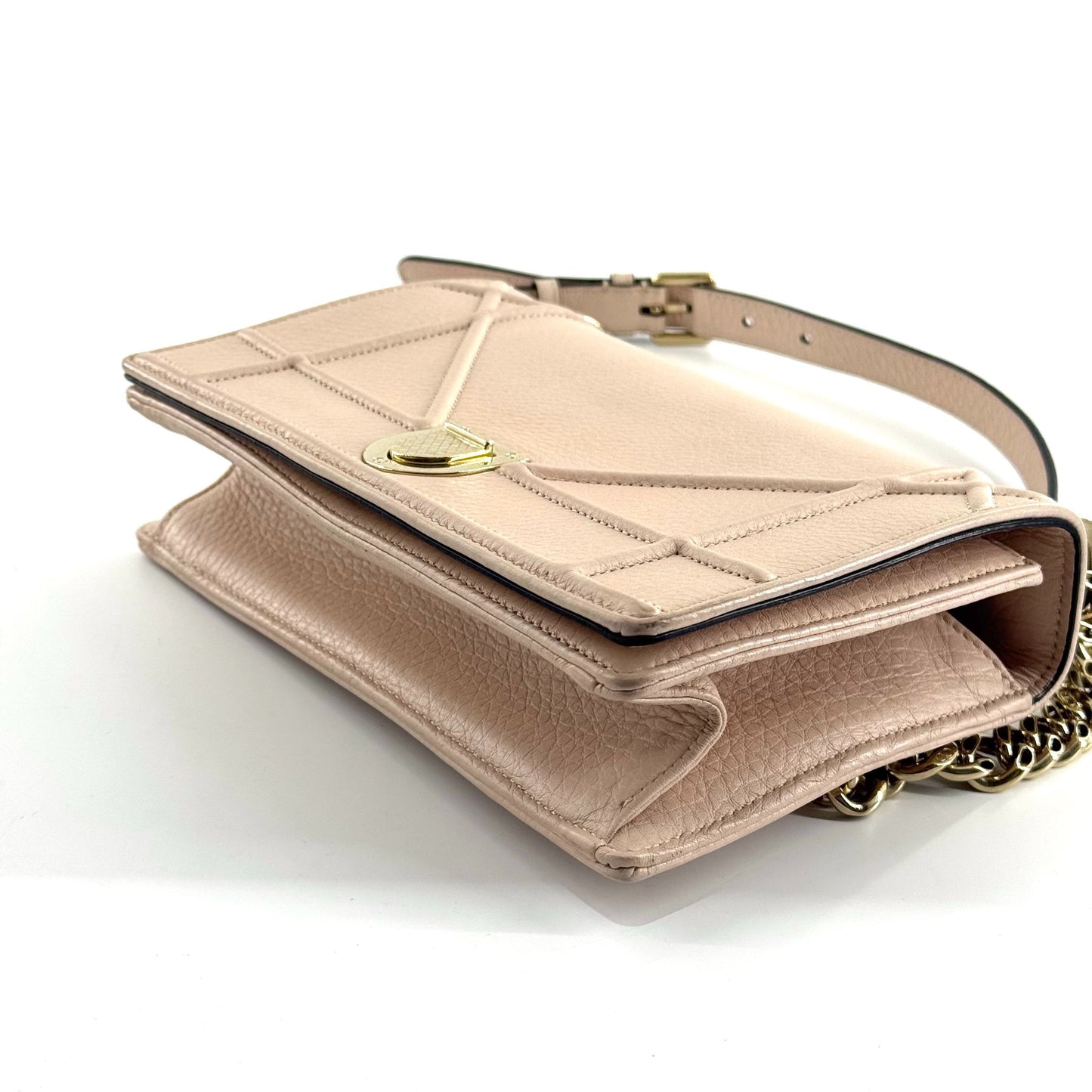 Dior - Diorama - Grained leather - Beige with Gold-Tone Hardware - (Small)