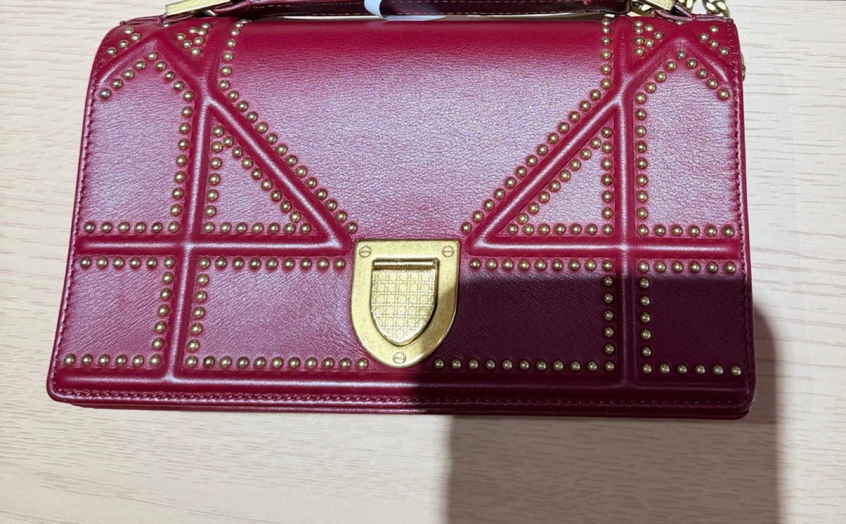 Dior - Diorama - Leather - Burgundy - (mini)