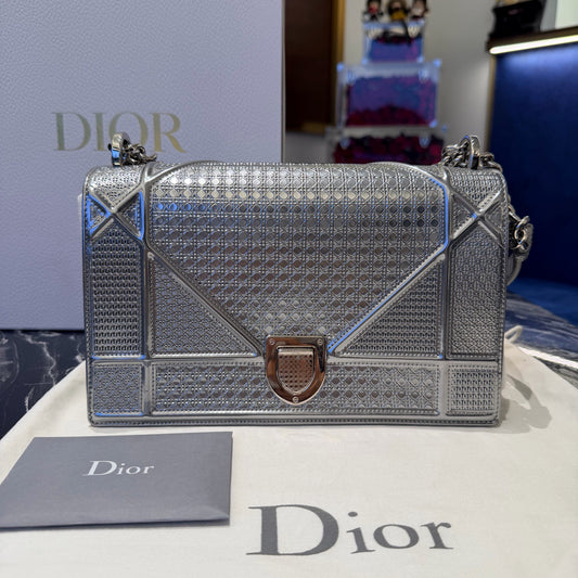 Dior - Diorama - Leather - Silver - (medium)