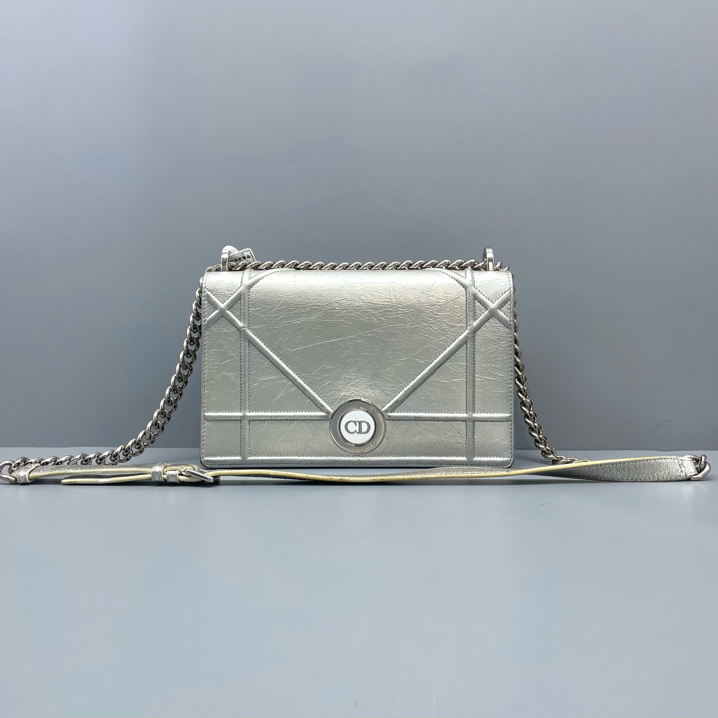 Dior - Diorama - Metallic leather - Silver - (Small)