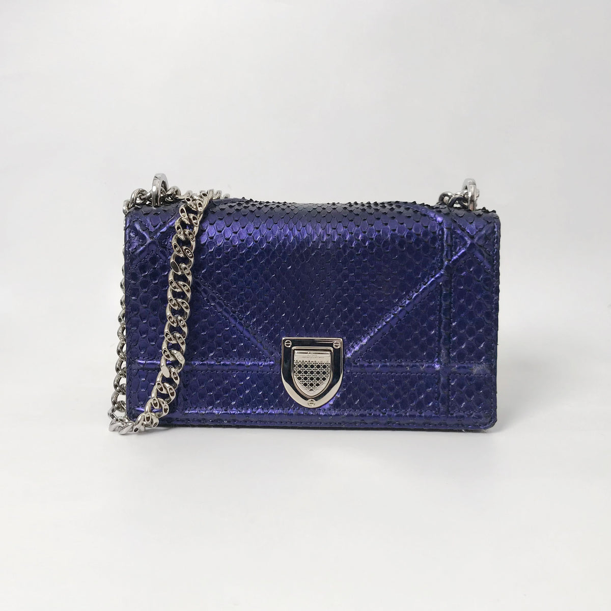 Dior - Diorama Mini - Exotic leathers - Python - Blue - (mini)