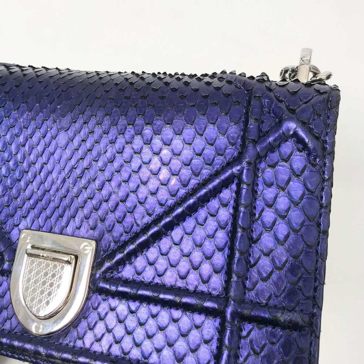 Dior - Diorama Mini - Exotic leathers - Python - Blue - (mini)