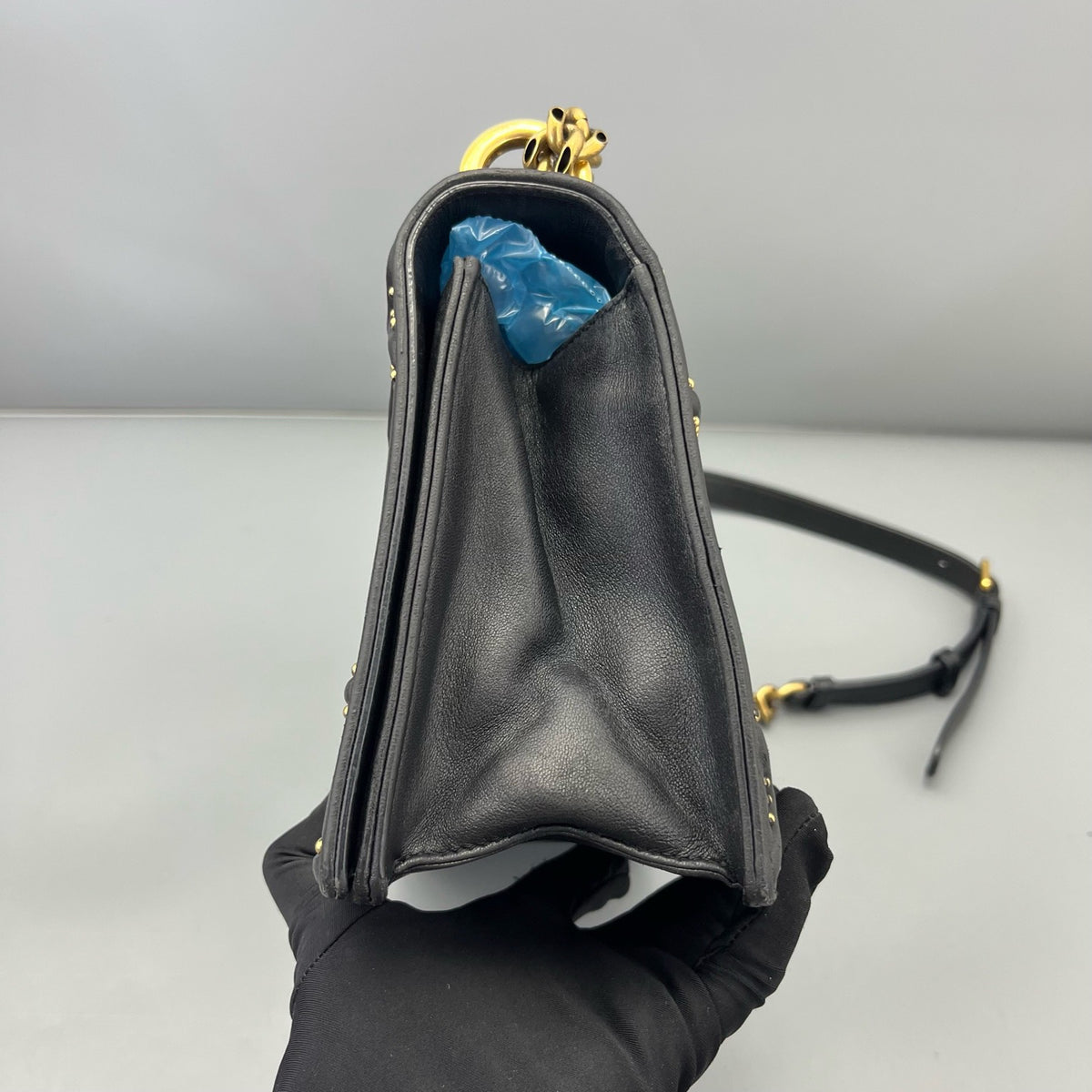 Dior - Diorama Shield Bag - Leather - Black - (medium)