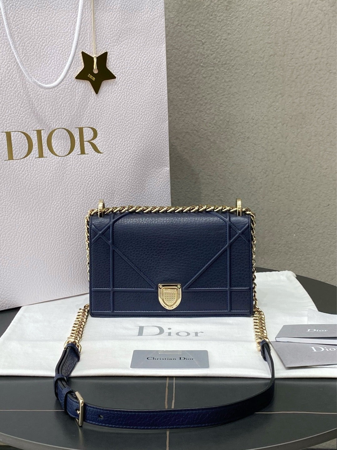 Dior - Diorama Small - Leather - Navy - (small)