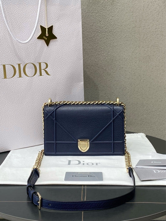 Dior - Diorama Small - Leather - Navy - (small)