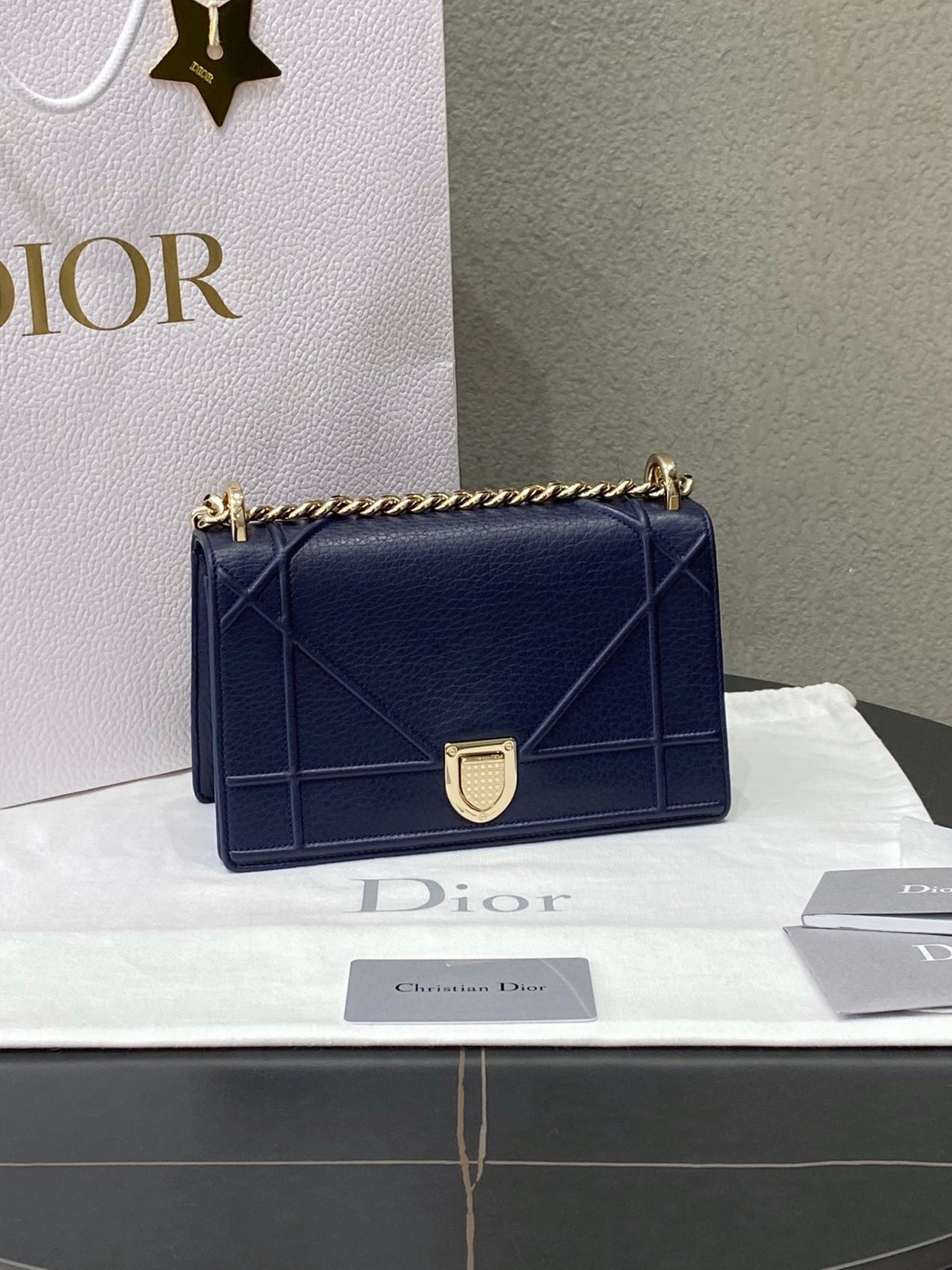 Dior - Diorama Small - Leather - Navy - (small)