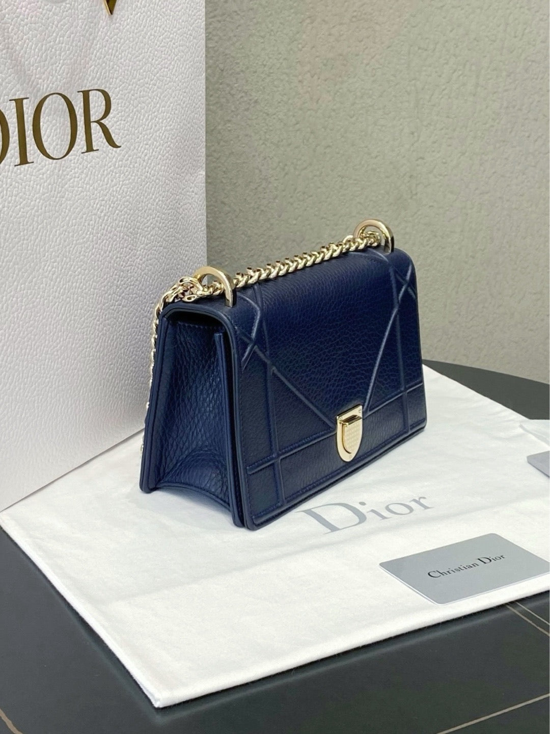 Dior - Diorama Small - Leather - Navy - (small)