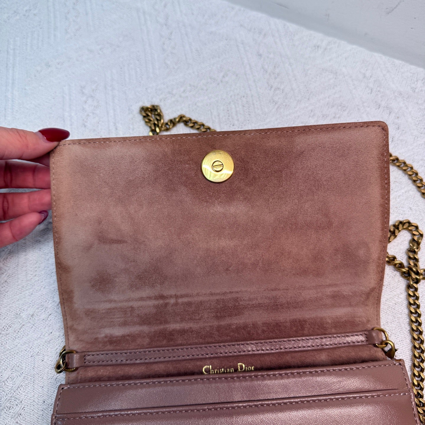 Dior - Diorama Wallet on Chain - Cowhide leather - Pink - (small)