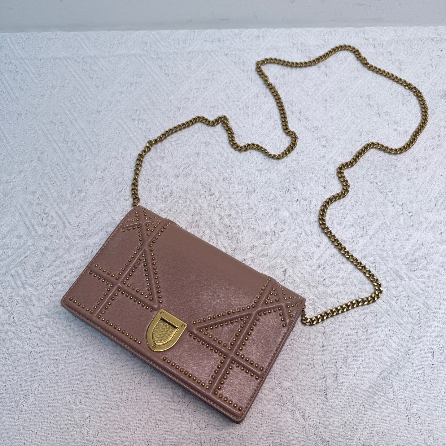 Dior - Diorama Wallet on Chain - Cowhide leather - Pink - (small)