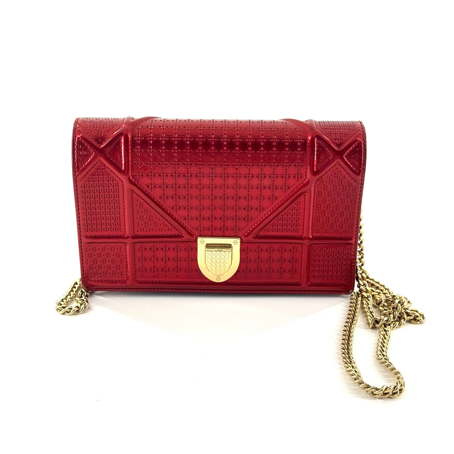 Dior - Diorama WOC - Patent leather - Red with Gold-Tone Hardware - (mini)