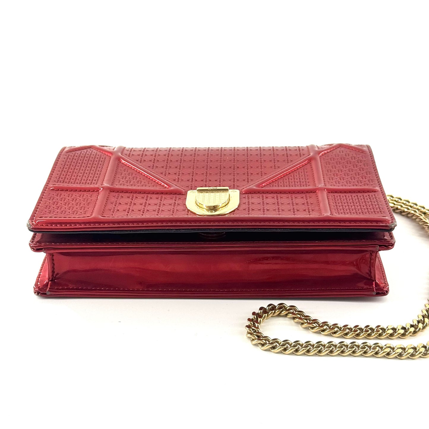 Dior - Diorama WOC - Patent leather - Red with Gold-Tone Hardware - (mini)