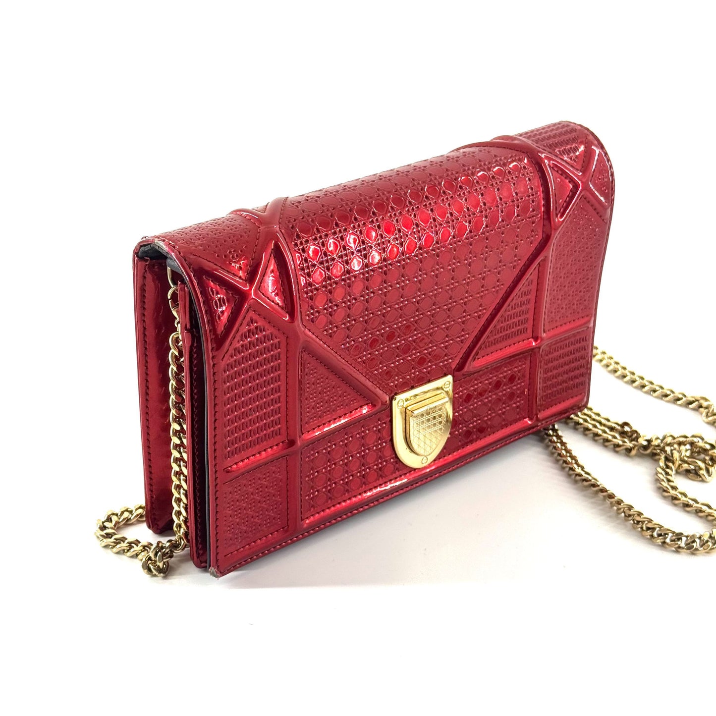 Dior - Diorama WOC - Patent leather - Red with Gold-Tone Hardware - (mini)