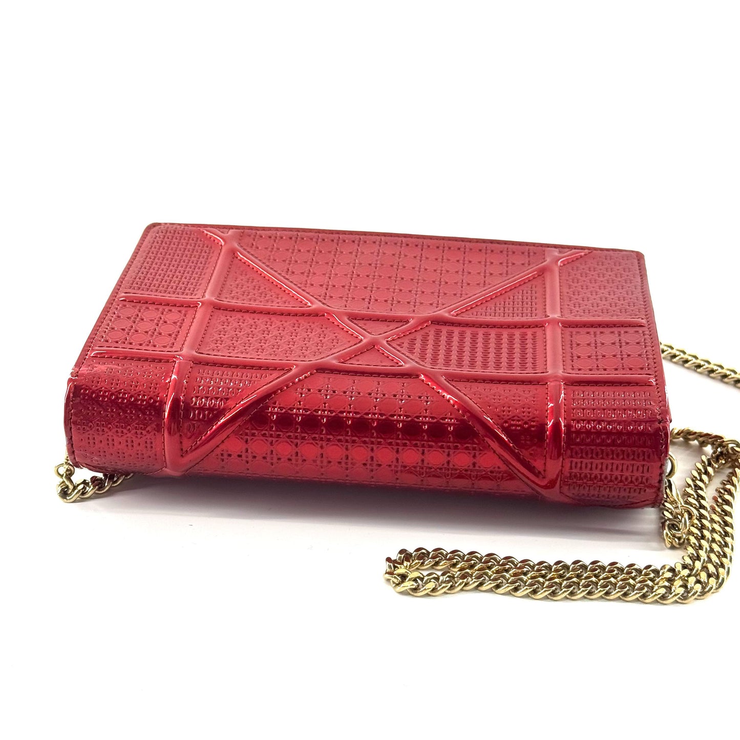 Dior - Diorama WOC - Patent leather - Red with Gold-Tone Hardware - (mini)
