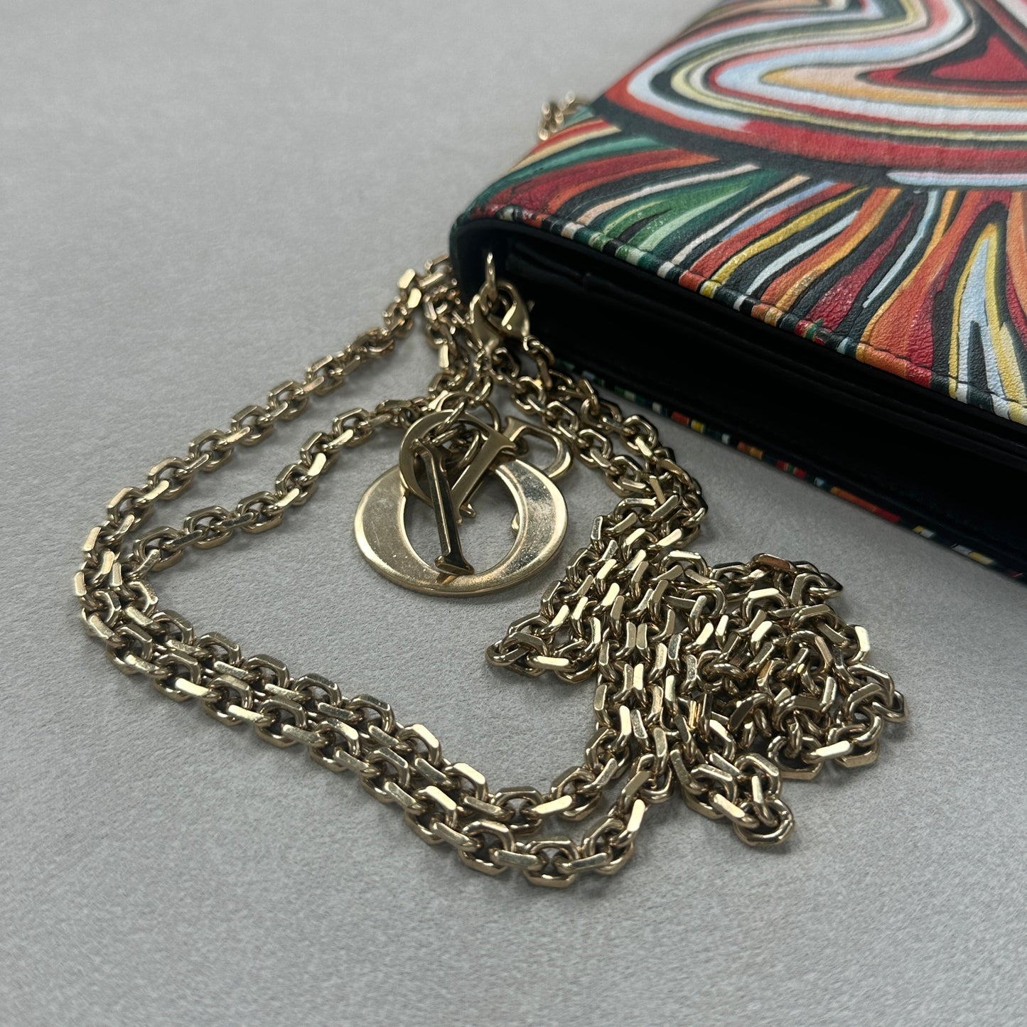 Dior - Dioramour Chain Clutch - Leather - Multicolour - (mini)