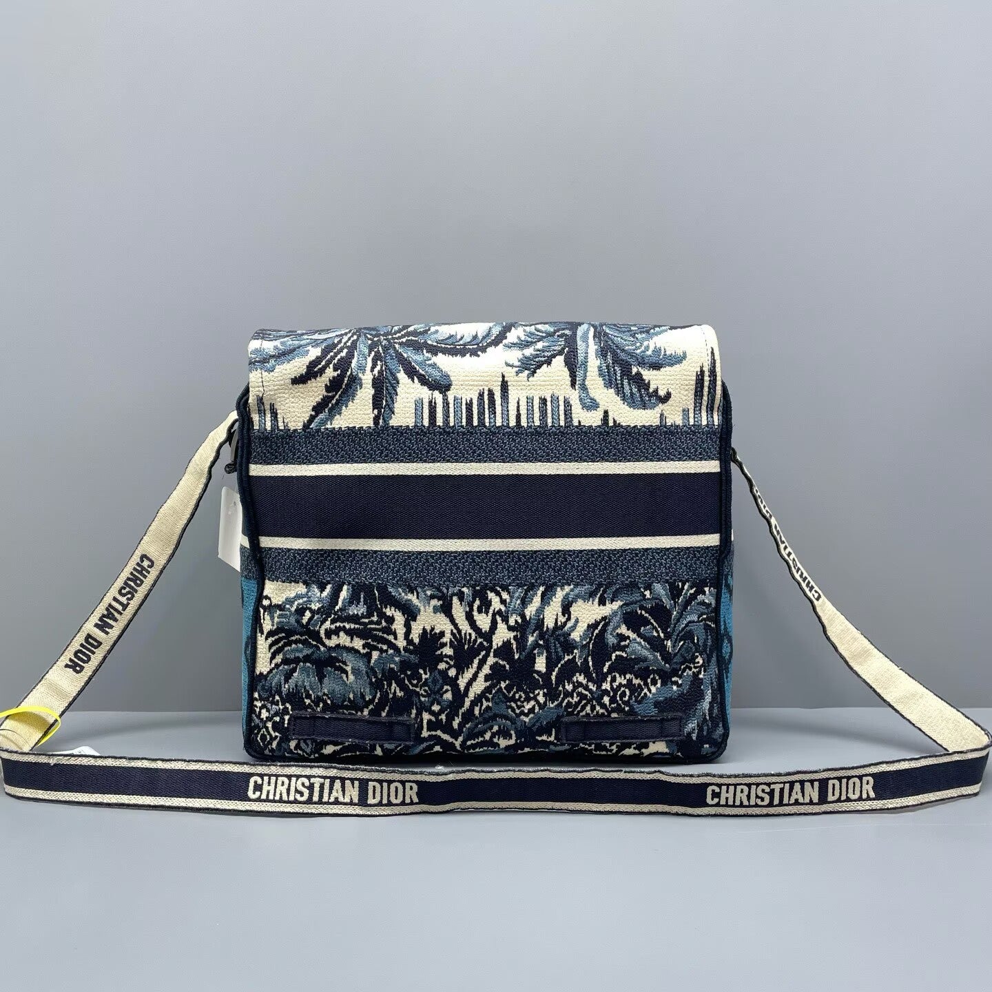 Dior - DiorCamp Messenger Bag - Embroidered canvas - Blue - (medium)
