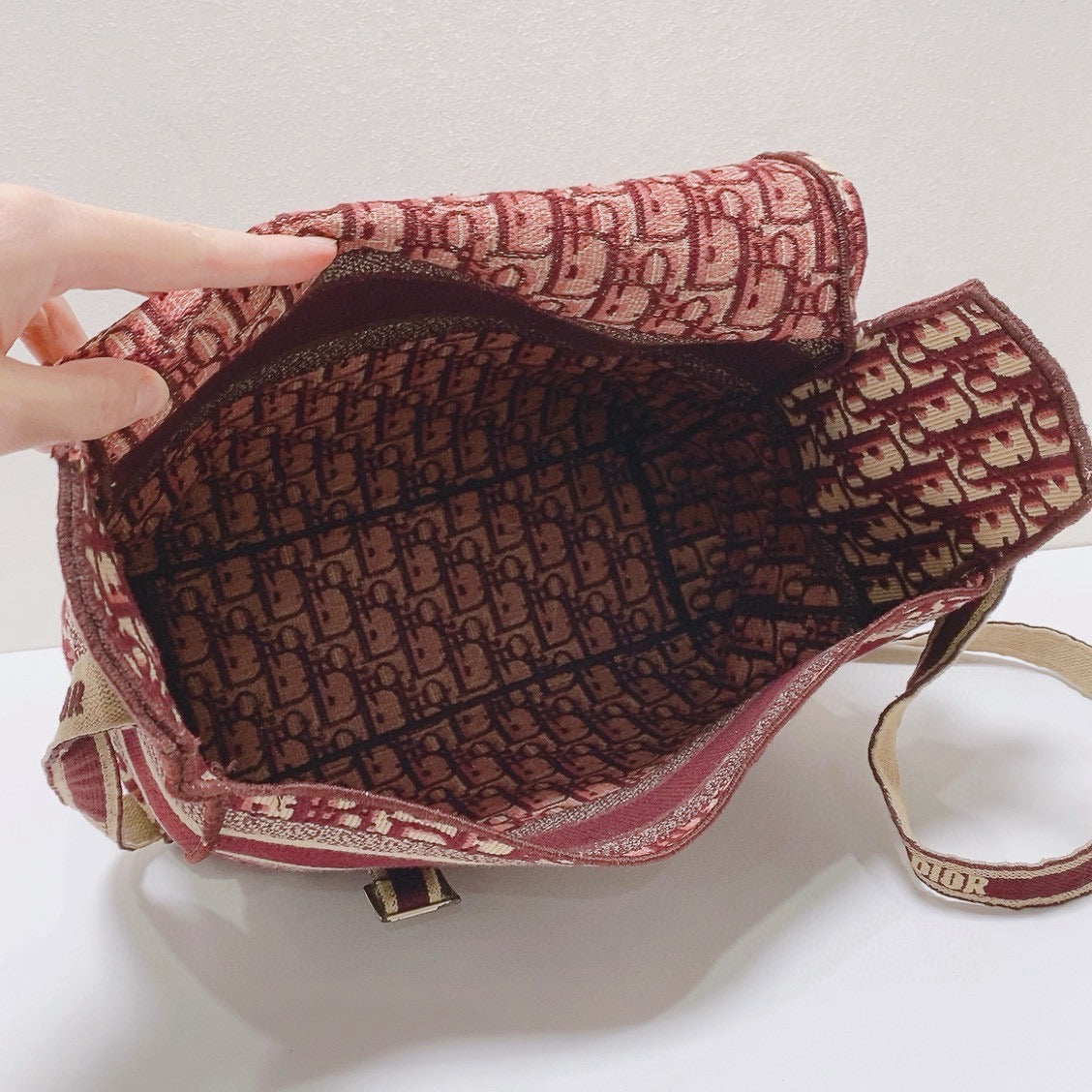 Dior - Diorcamp Messenger Bag - Embroidered jacquard canvas - Red - (Medium)
