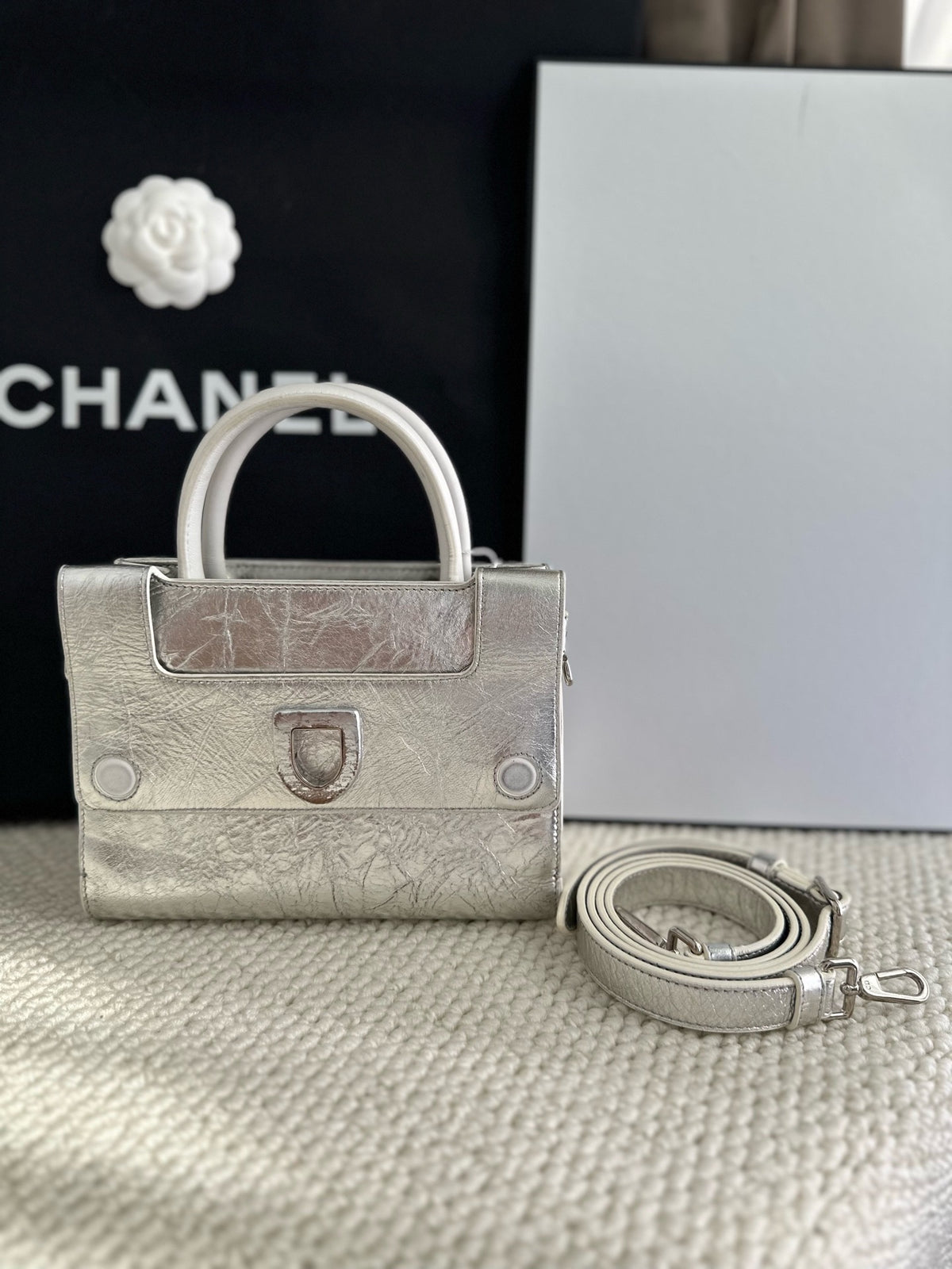 Dior - Diorever Small - Leather - Silver - (small)