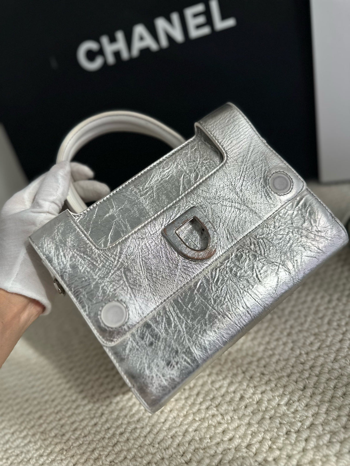 Dior - Diorever Small - Leather - Silver - (small)