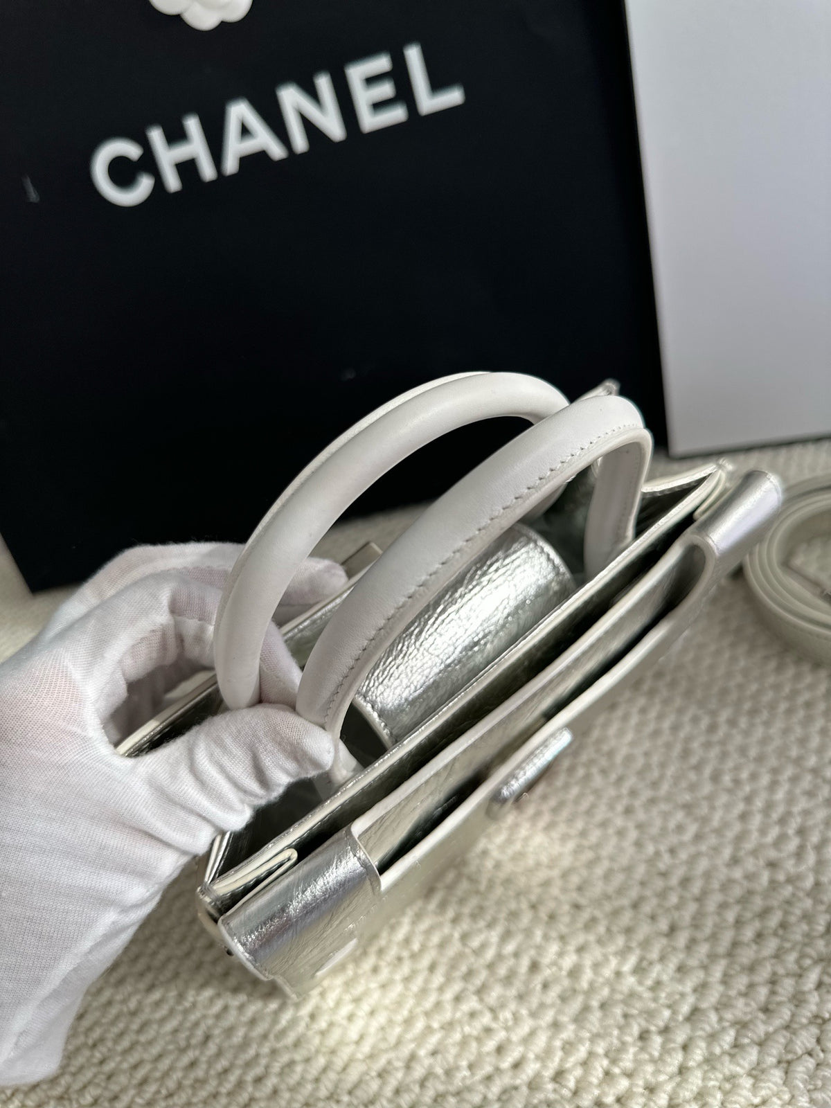 Dior - Diorever Small - Leather - Silver - (small)