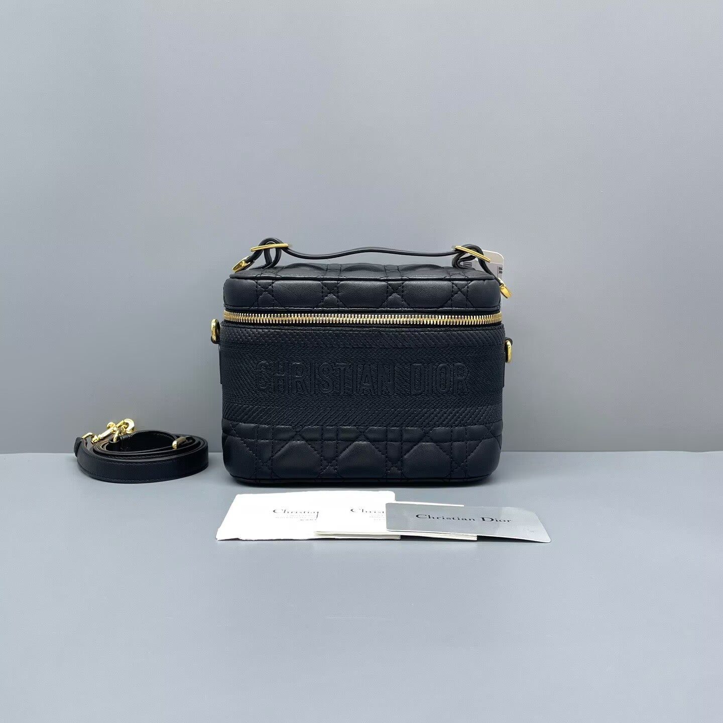 Dior - DiorTravel Vanity Case - Lambskin leather - Black - (mini)
