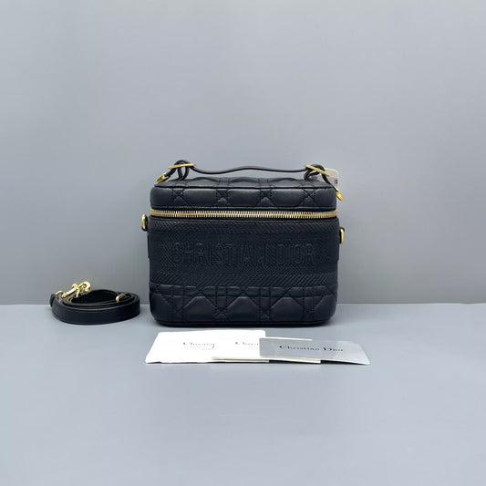 Dior - DiorTravel Vanity Case - Lambskin leather - Black - (mini)