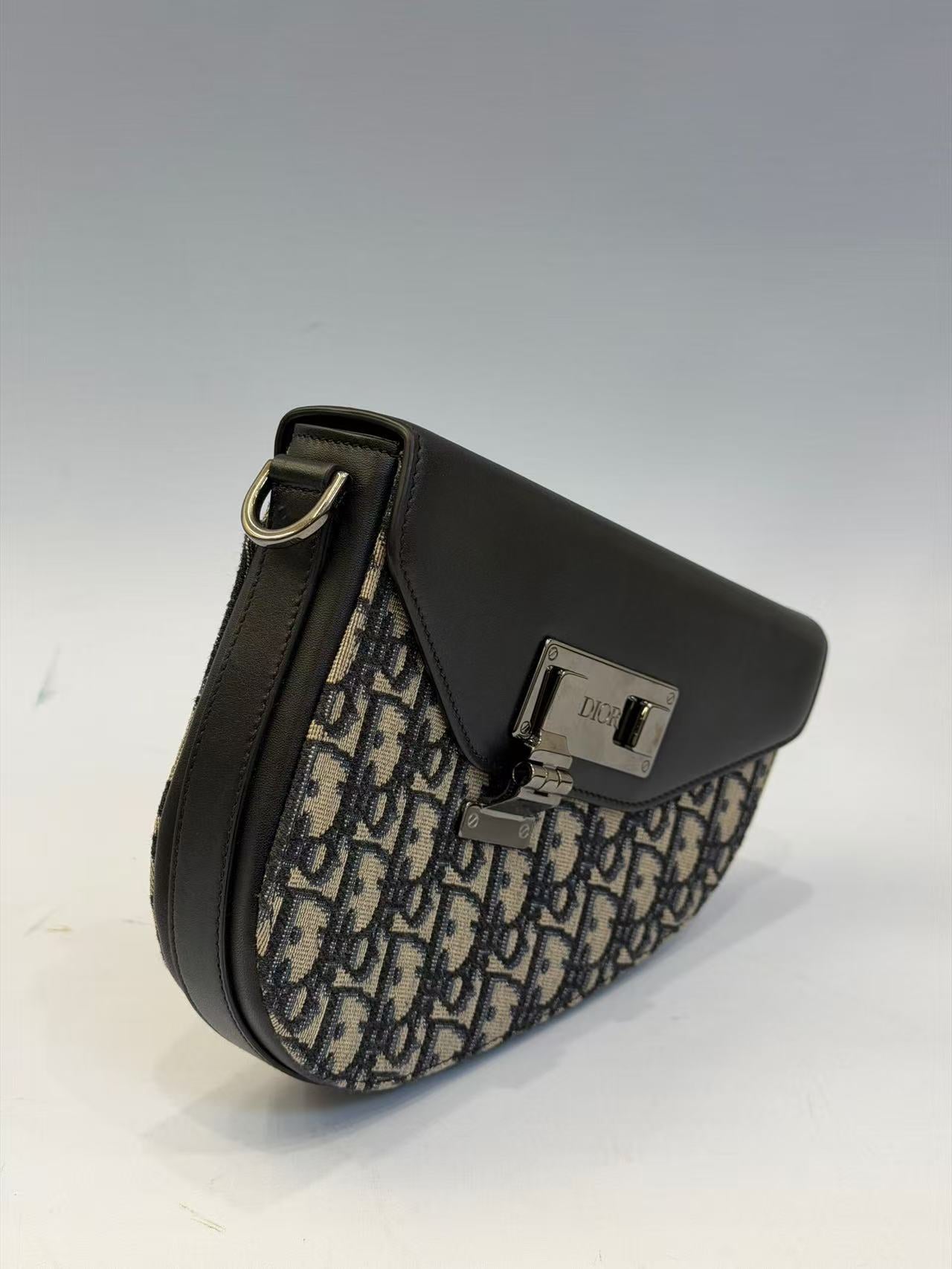 Dior - DOblique Saddle Bag - Oblique jacquard canvas with cowhide leather trim - Multicolour - (mini)