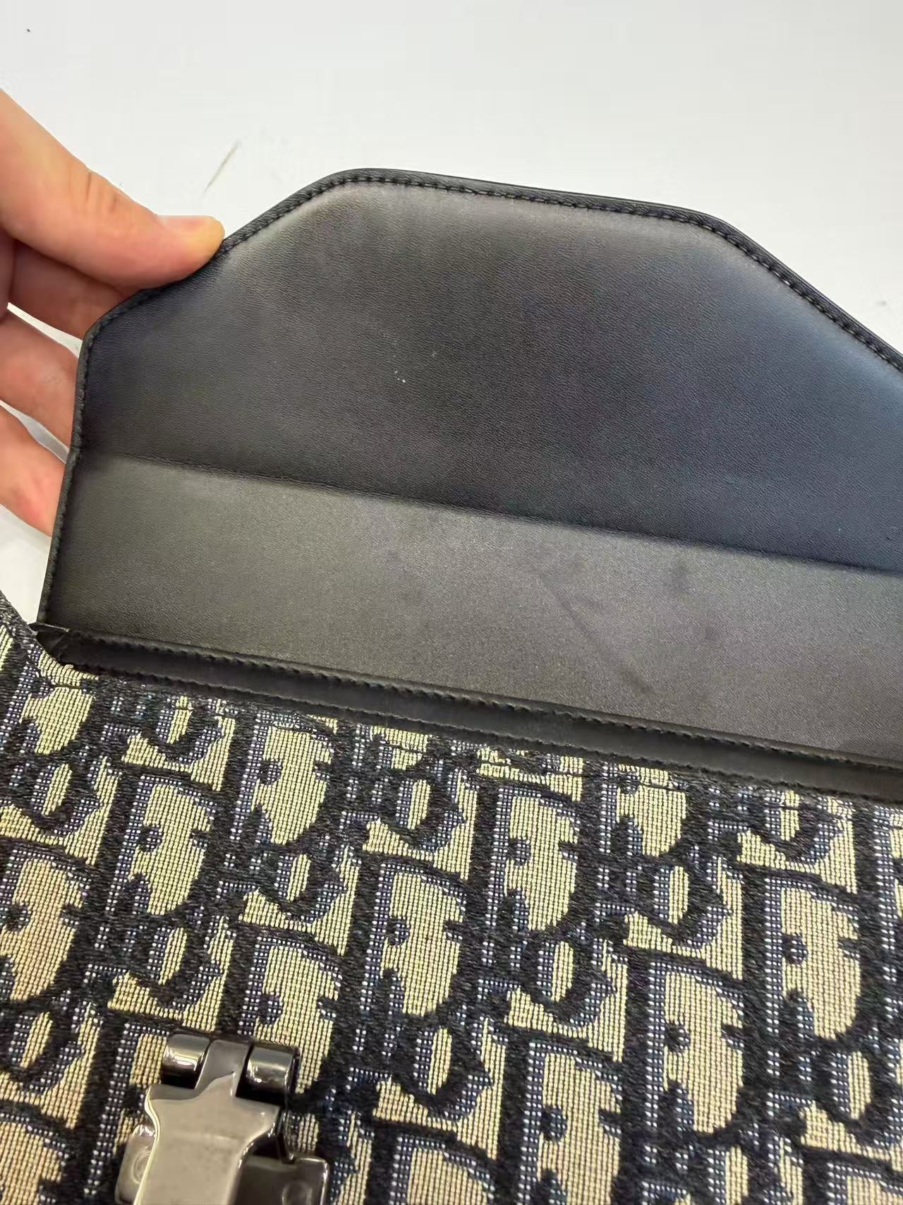 Dior - DOblique Saddle Bag - Oblique jacquard canvas with cowhide leather trim - Multicolour - (mini)